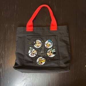 Disney Character Canvas Tote Bag With Red Handles